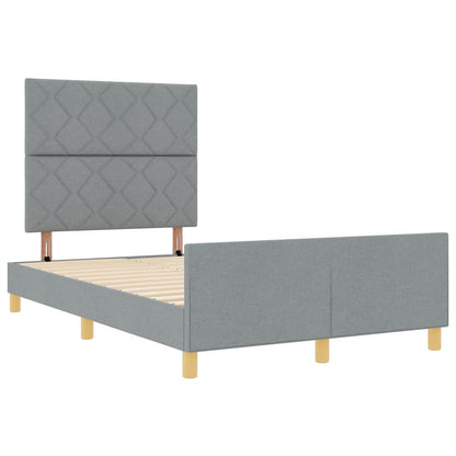 Struttura del letto Grigio chiaro 120 x 190 cm Tessuto | homemem39
