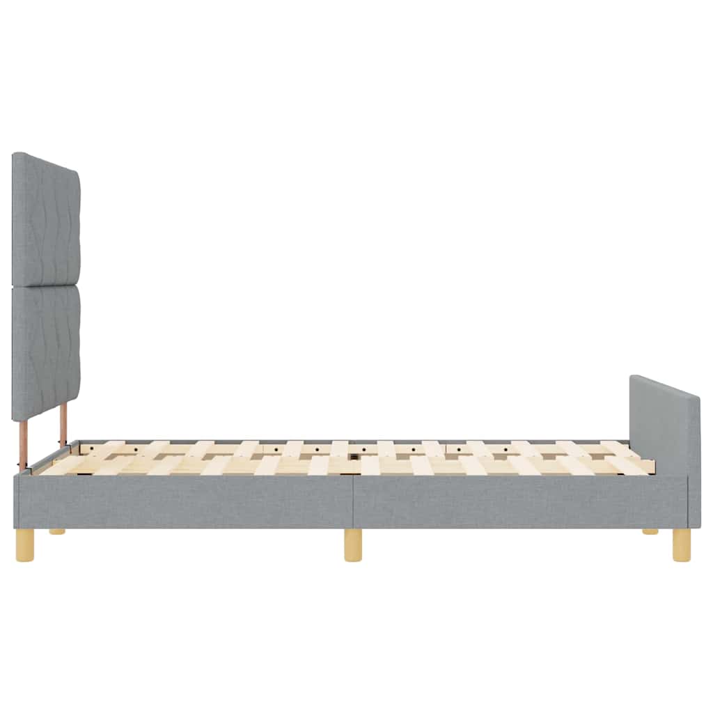 Struttura del letto Grigio chiaro 120 x 190 cm Tessuto | homemem39