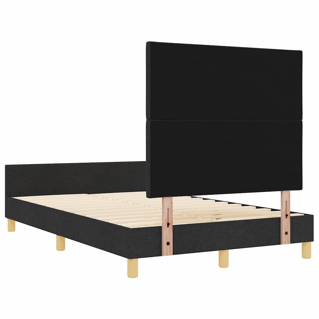 Struttura del letto con testiera Nero 120 x 190 cm Tessuto | homemem39