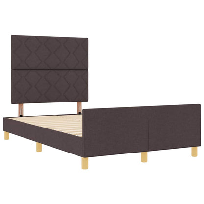 Struttura del letto Marrone scuro 120 x 190 cm Tessuto | homemem39