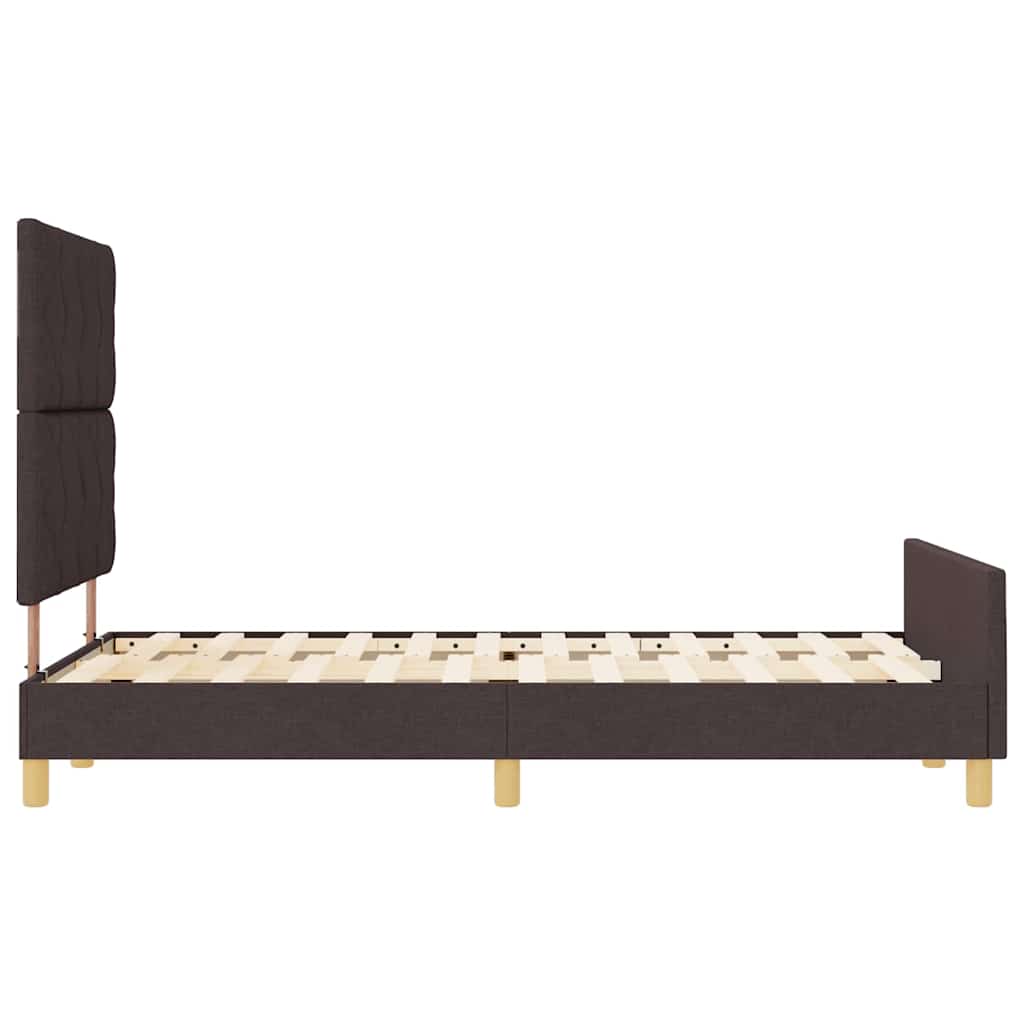 Struttura del letto Marrone scuro 120 x 190 cm Tessuto | homemem39