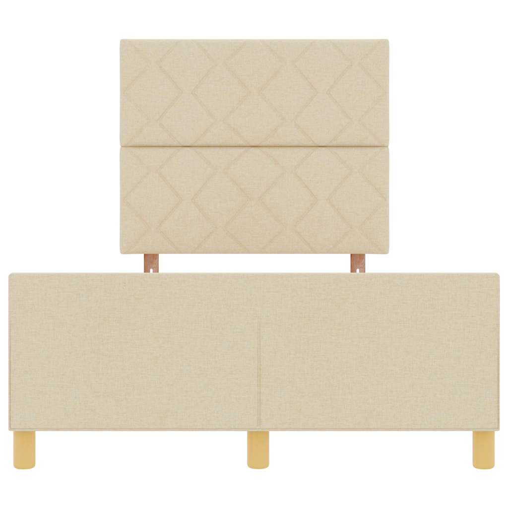 Struttura del letto con testiera Crema 120 x 190 cm Tessuto | homemem39