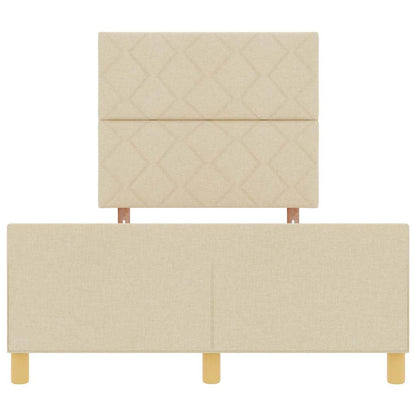 Struttura del letto con testiera Crema 120 x 190 cm Tessuto | homemem39