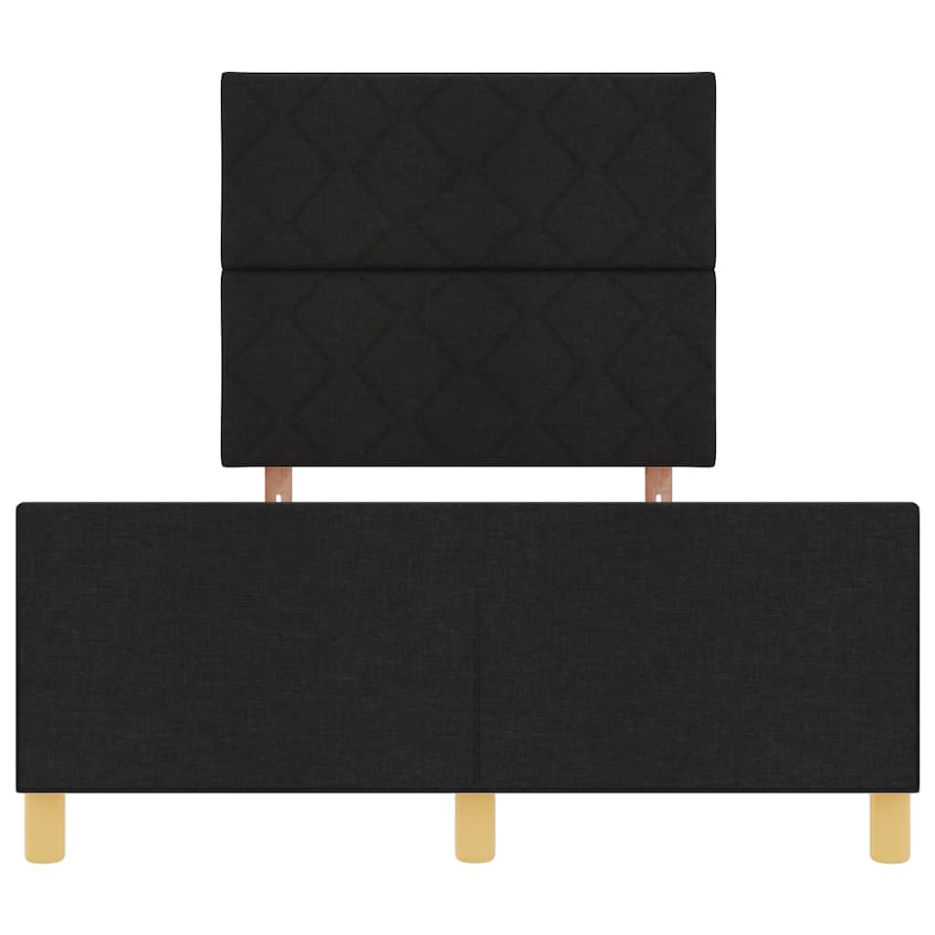 Struttura del letto con testiera Nero 120 x 200 cm Tessuto | homemem39