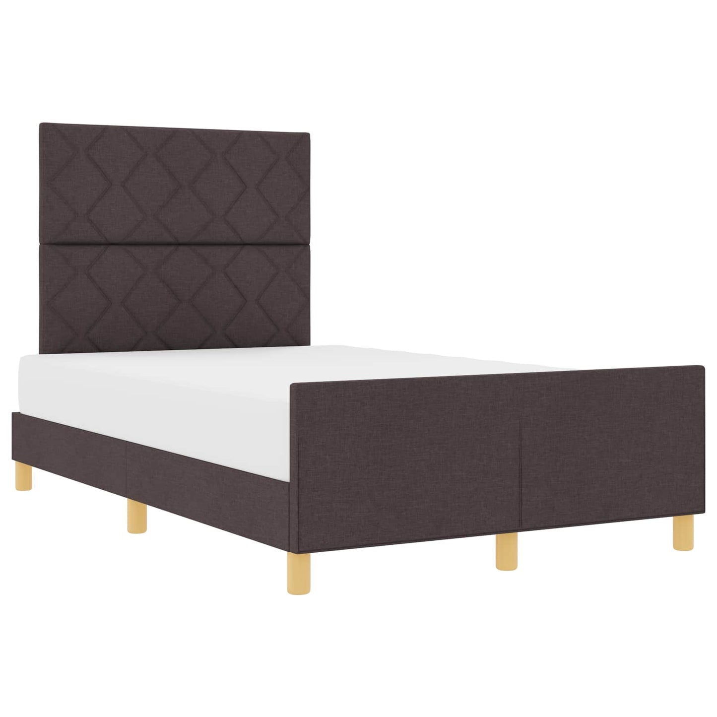 Struttura del letto Marrone scuro 120 x 200 cm Tessuto | homemem39