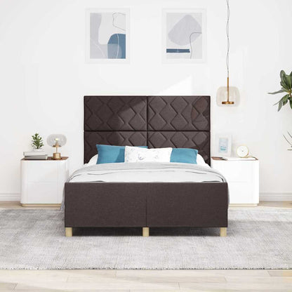 Struttura del letto Marrone scuro 140 x 190 cm Tessuto | homemem39