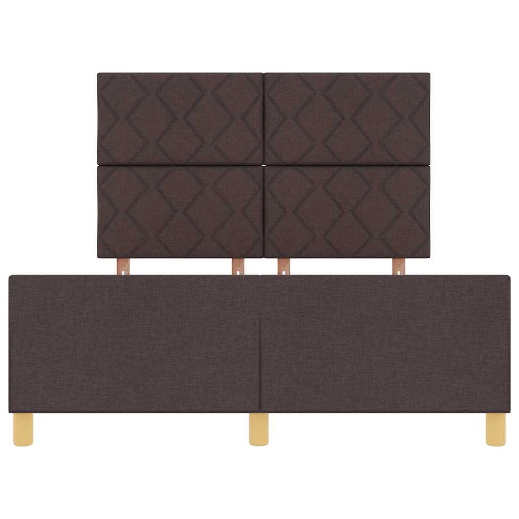 Struttura del letto Marrone scuro 140 x 190 cm Tessuto | homemem39