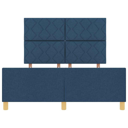 Struttura del letto con testiera Blu 140 x 190 cm Tessuto | homemem39
