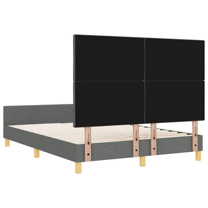 Struttura del letto Grigio scuro 140 x 200 cm Tessuto | homemem39