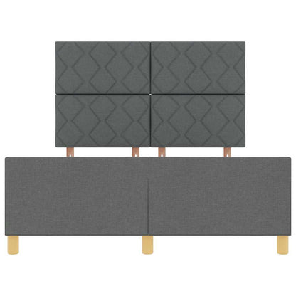 Struttura del letto Grigio scuro 140 x 200 cm Tessuto | homemem39