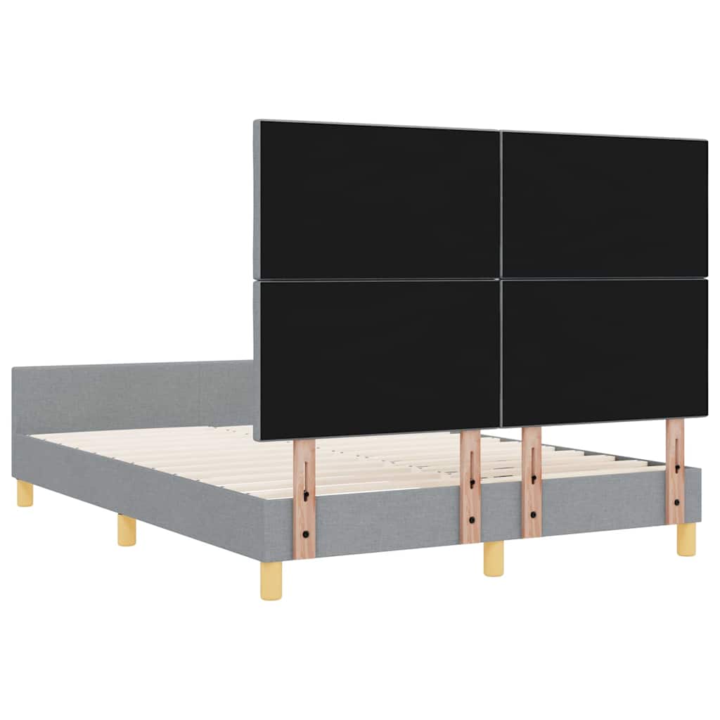 Struttura del letto Grigio chiaro 160 x 200 cm Tessuto | homemem39