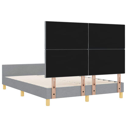 Struttura del letto Grigio chiaro 160 x 200 cm Tessuto | homemem39