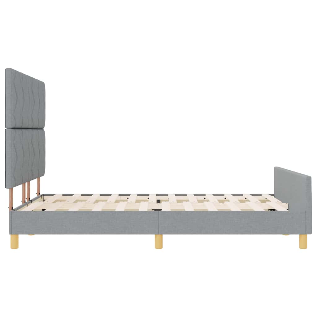 Struttura del letto Grigio chiaro 160 x 200 cm Tessuto | homemem39