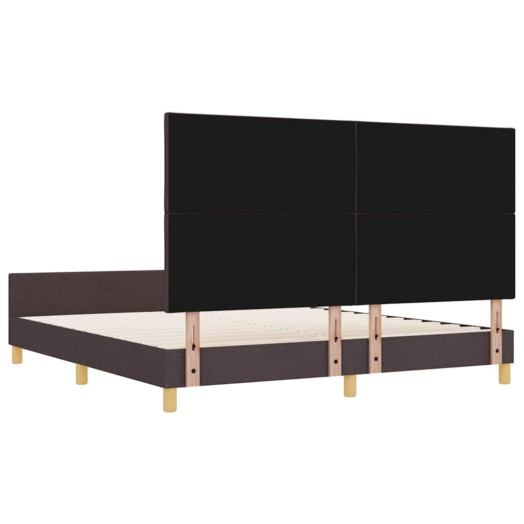 Struttura del letto Marrone scuro 180 x 200 cm Tessuto - homemem39