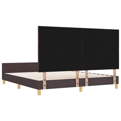 Struttura del letto Marrone scuro 180 x 200 cm Tessuto - homemem39