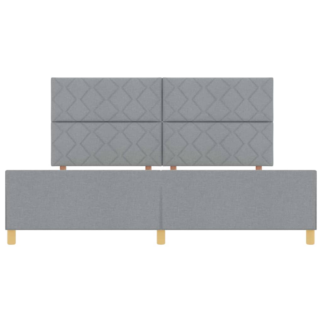 Struttura del letto Grigio chiaro 200 x 200 cm Tessuto - homemem39