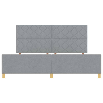 Struttura del letto Grigio chiaro 200 x 200 cm Tessuto - homemem39