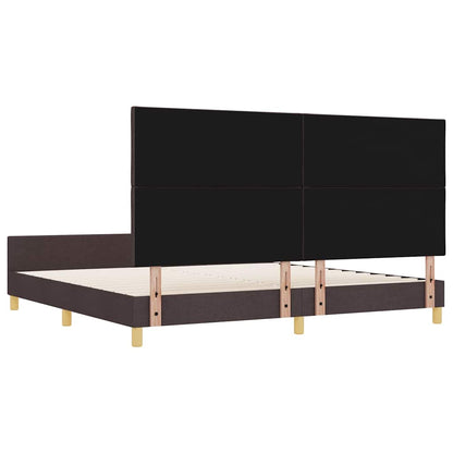 Struttura del letto Marrone scuro 200 x 200 cm Tessuto | homemem39