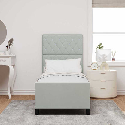 Struttura del letto Grigio chiaro 80 x 200 cm Velluto - homemem39