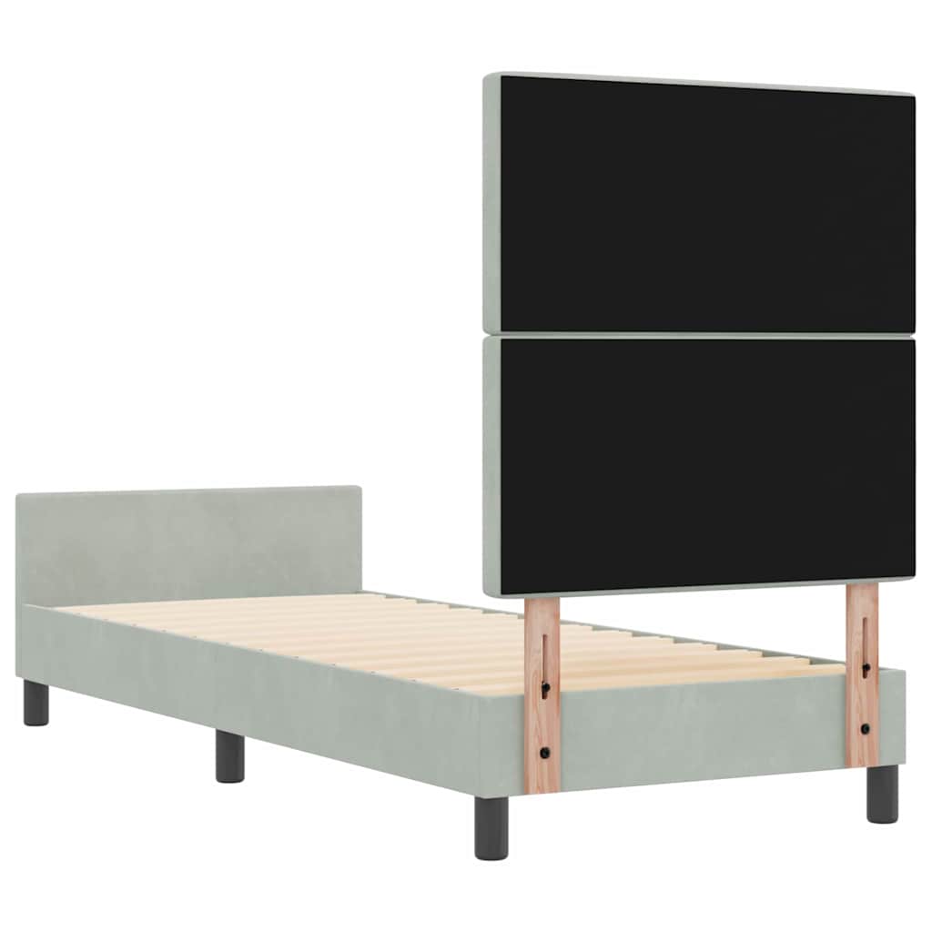 Struttura del letto Grigio chiaro 80 x 200 cm Velluto - homemem39