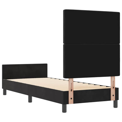 Struttura del letto con testiera Nero 80 x 200 cm Velluto