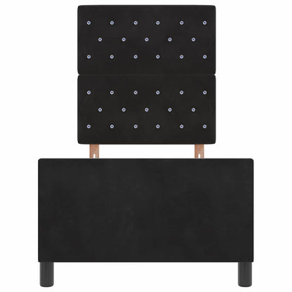 Struttura del letto con testiera Nero 80 x 200 cm Velluto
