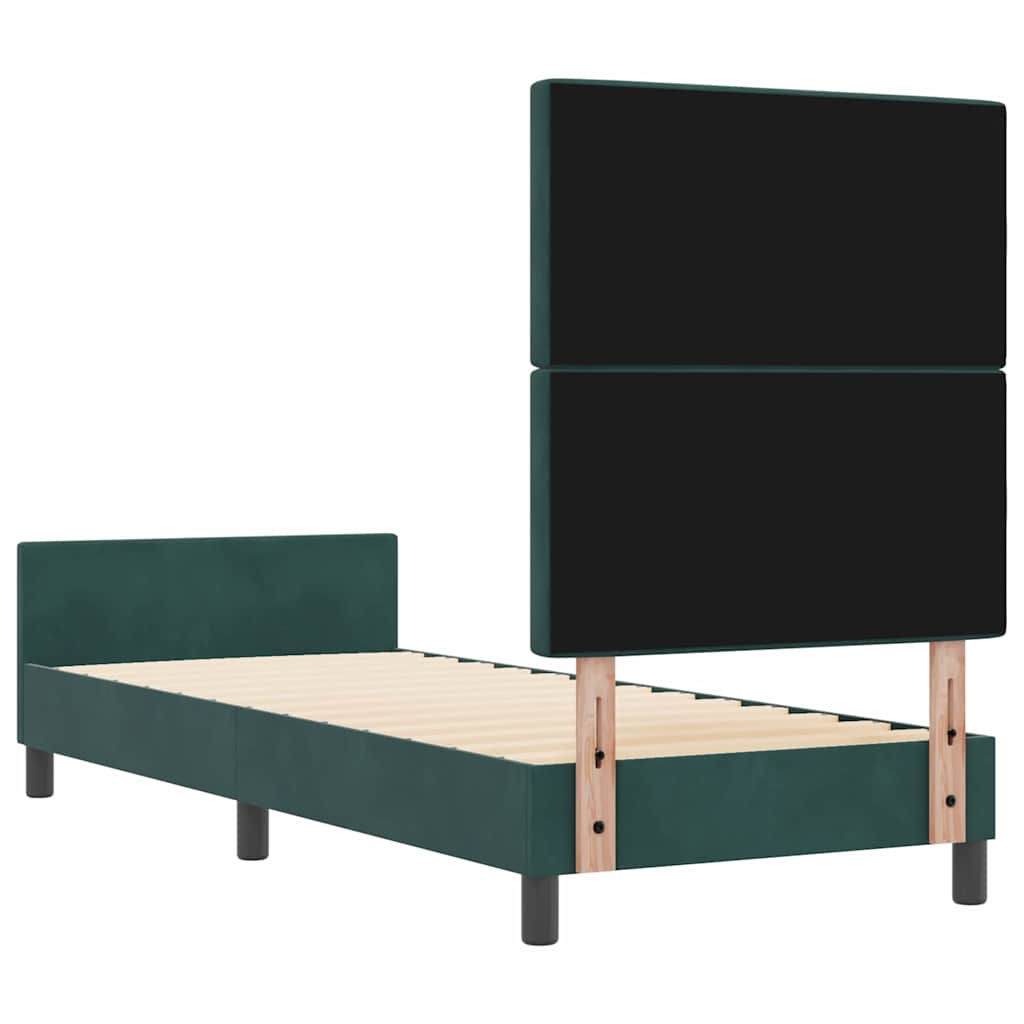 Struttura del letto Verde scuro 80 x 200 cm Velluto - homemem39