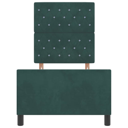 Struttura del letto Verde scuro 80 x 200 cm Velluto