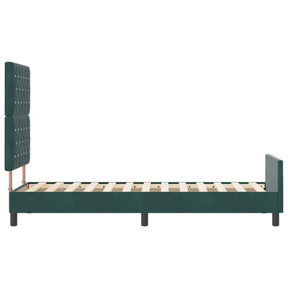 Struttura del letto Verde scuro 80 x 200 cm Velluto