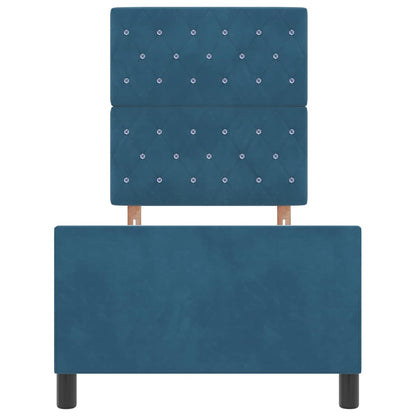 Struttura del letto con testiera Blu scuro 80 x 200 cm Velluto - homemem39