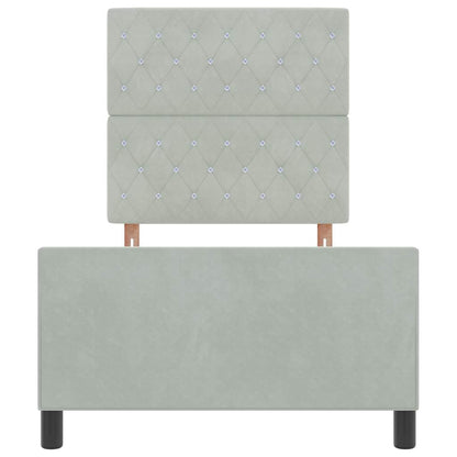 Struttura del letto Grigio chiaro 90 x 200 cm Velluto - homemem39