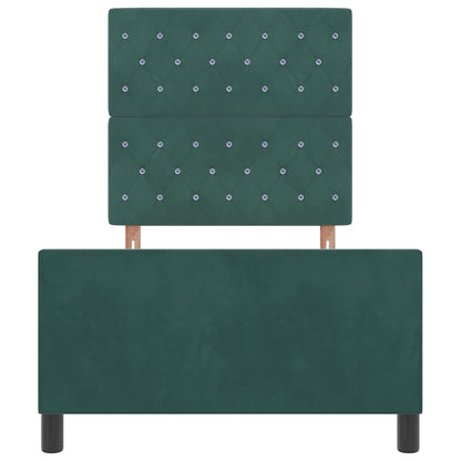 Struttura del letto Verde scuro 100 x 200 cm Velluto - homemem39