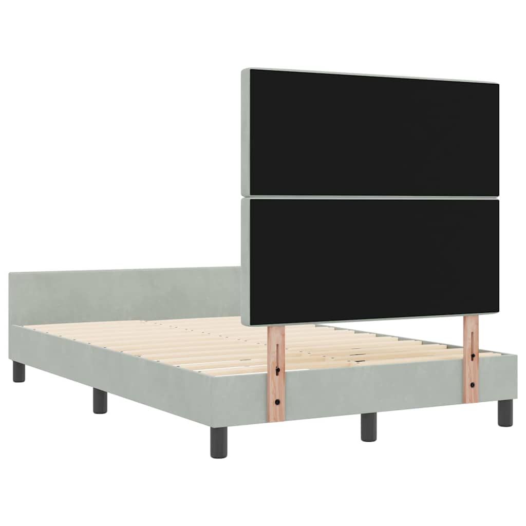 Struttura del letto Grigio chiaro 120 x 190 cm Velluto - homemem39
