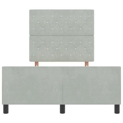 Struttura del letto Grigio chiaro 120 x 190 cm Velluto - homemem39