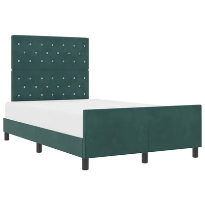 Struttura del letto Verde scuro 120 x 190 cm Velluto - homemem39