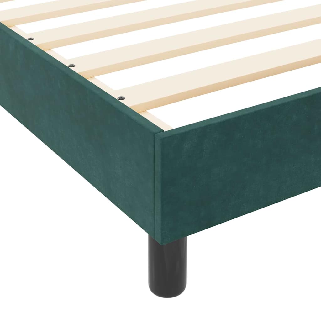 Struttura del letto Verde scuro 140 x 190 cm Velluto - homemem39