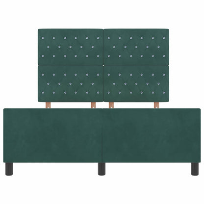 Struttura del letto Verde scuro 140 x 190 cm Velluto - homemem39