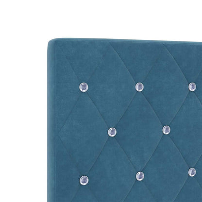 Letto a molle con testiera Blu Scuro 140 x 190 cm Velluto | homemem39