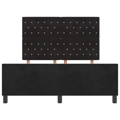 Struttura del letto con testiera Nero 140 x 200 cm Velluto