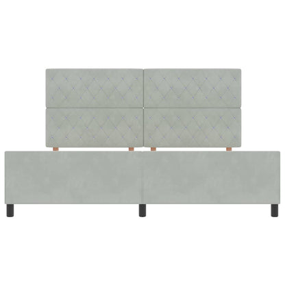Struttura del letto Grigio chiaro 200 x 200 cm Velluto - homemem39