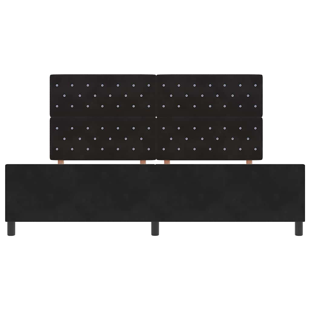 Struttura del letto con testiera Nero 200 x 200 cm Velluto