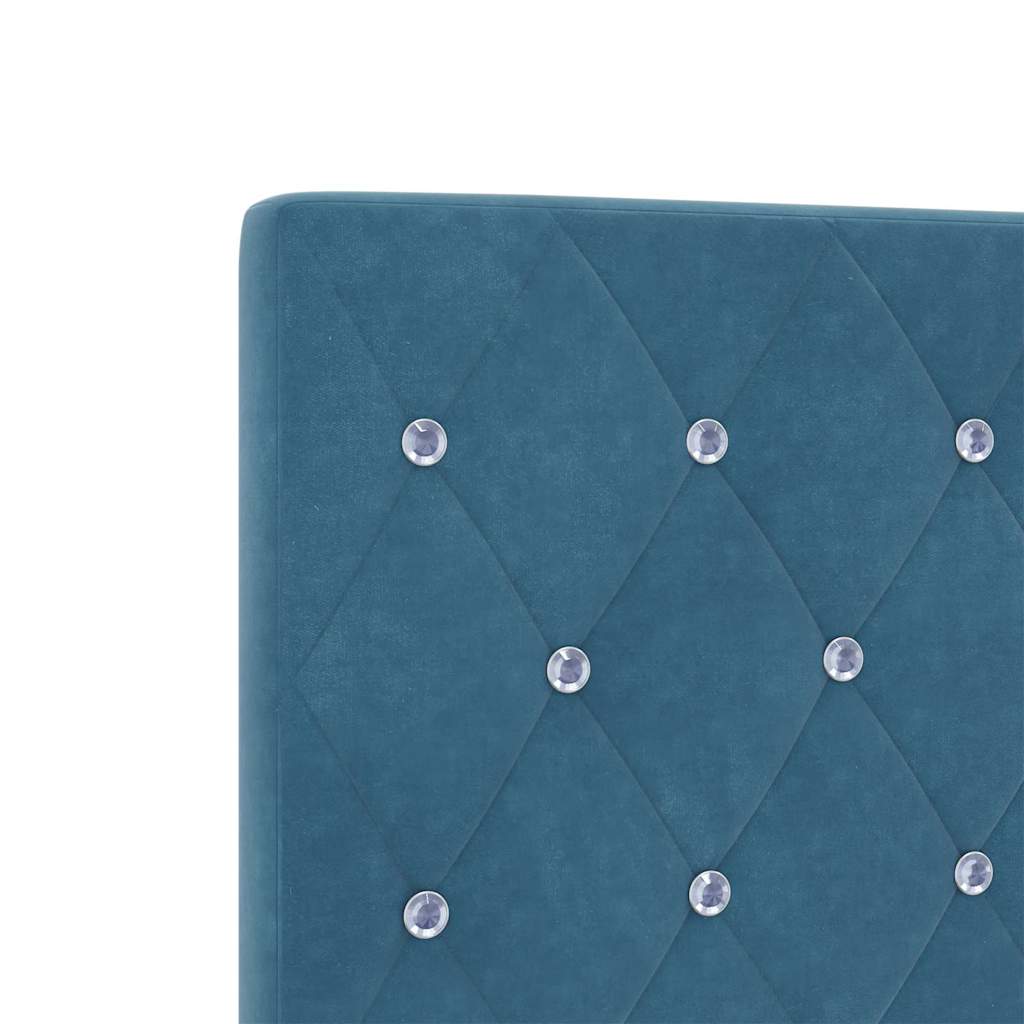 Struttura del letto con testiera Blu scuro 200 x 200 cm Velluto