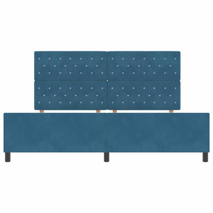 Struttura del letto con testiera Blu scuro 200 x 200 cm Velluto