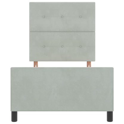 Struttura del letto Grigio chiaro 80 x 200 cm Velluto - homemem39