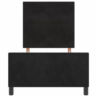Letto a molle con testiera Nero 90 x 200 cm Velluto | homemem39