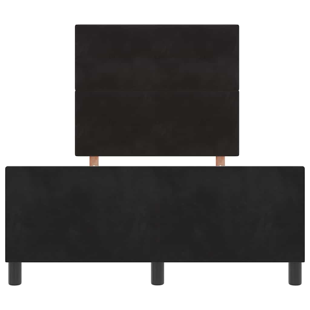 Letto a molle con testiera Nero 120 x 190 cm Velluto | homemem39