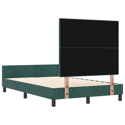 Letto a molle con testiera Verde Scuro 120 x 190 cm Velluto | homemem39