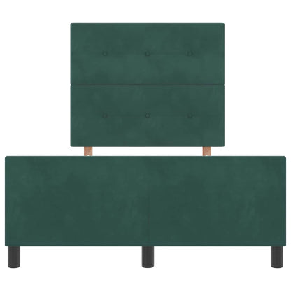 Letto a molle con testiera Verde Scuro 120 x 190 cm Velluto | homemem39
