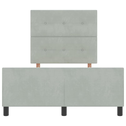 Struttura del letto Grigio chiaro 120 x 200 cm Velluto