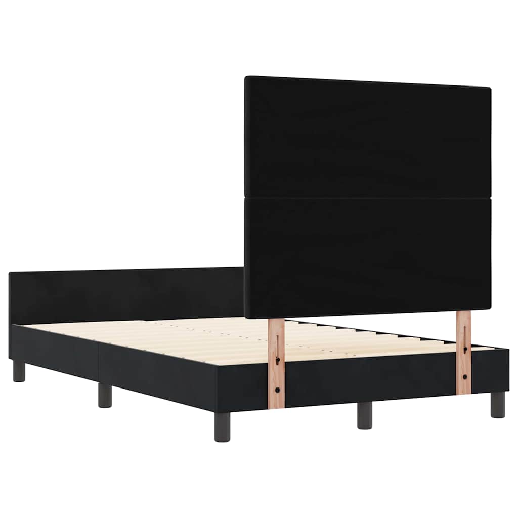 Letto a molle con testiera Nero 120 x 200 cm Velluto | homemem39